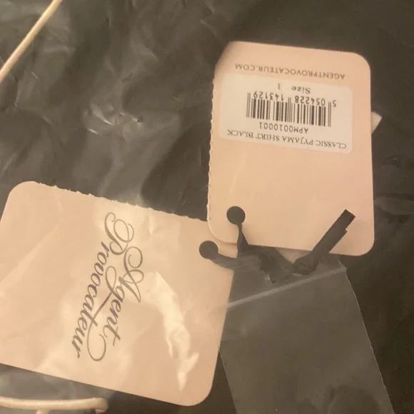 NWT Agent Provocateur Classic Pyjama shirt black AP1 US2